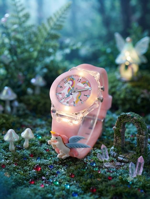 Missfox 3D Cartoon Girl Watch for Kids Girls Light Display Unicorn Analog Watch Analog Watch - For Boys & Girls Best Girl Gift Watch for Kids Watch for 3 to 11 Year Old boy Girl5