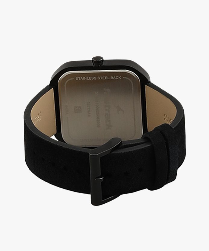 Fastrack After Dark Black Dial Black LeatherStrap Analog Watch - Men - Image 6