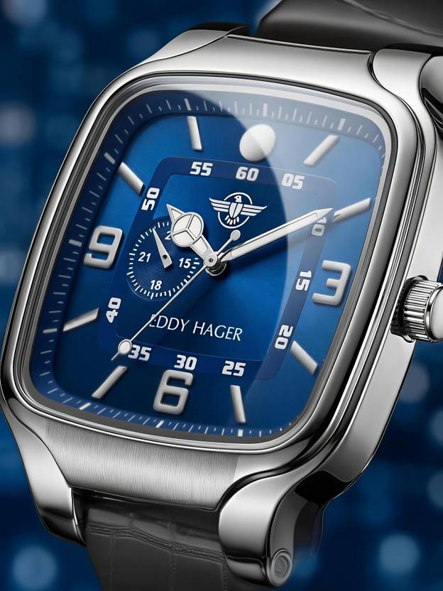 EDDY HAGER EH-290-Blue Big Dial Analog Watch - For Men