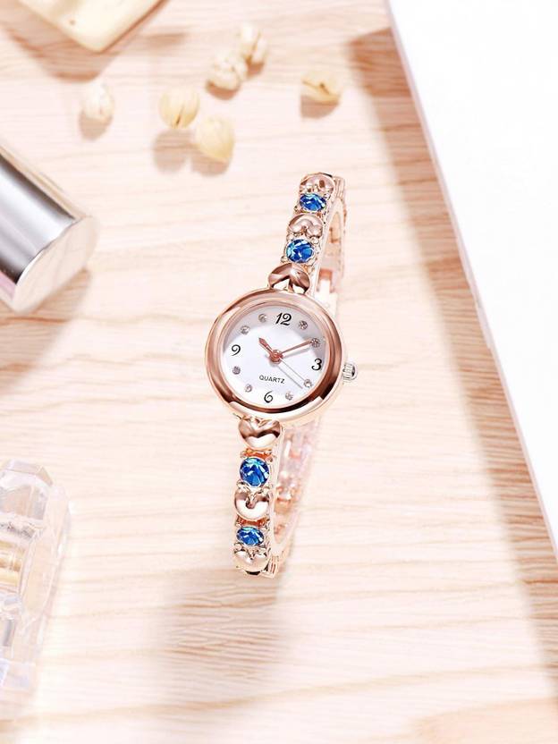 Daniel Jubile watch for women watch Analog Watch - For Women Exclusive Choice Black Diamond Studded Rose Gold New