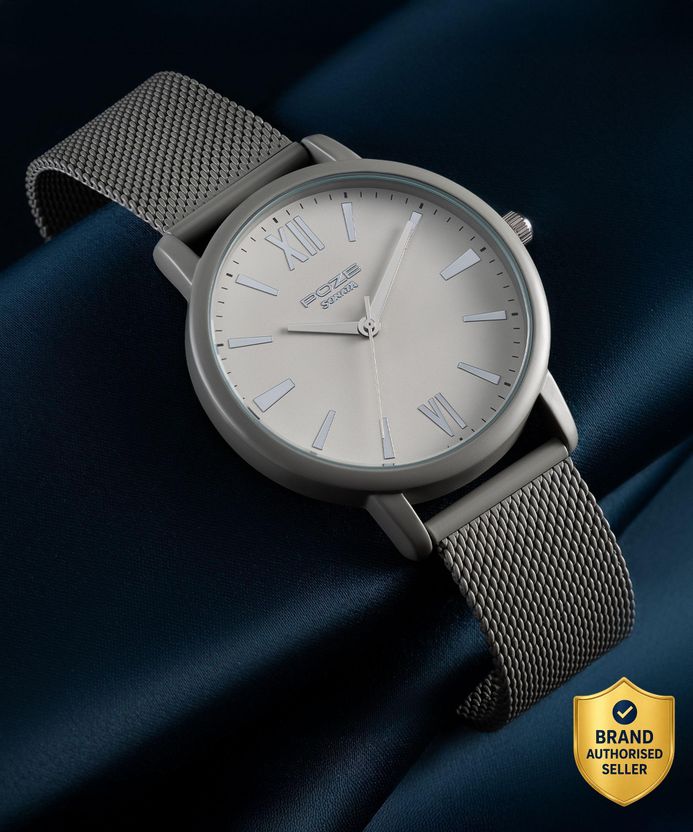 SONATA Poze Grey Strap Black Dial Men's Watch - Image 1