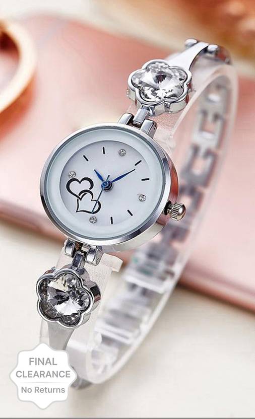 Daniel Jubile watch for women watch Analog Watch - For Women bracelet Flower Stone Silver