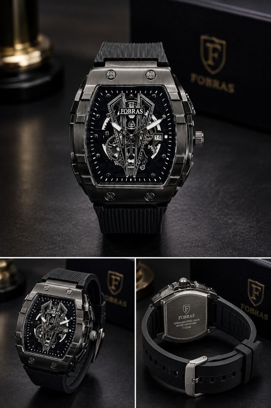 fobras Analog Watch - For Men FOB-MEN-BLK-001 - Image 2