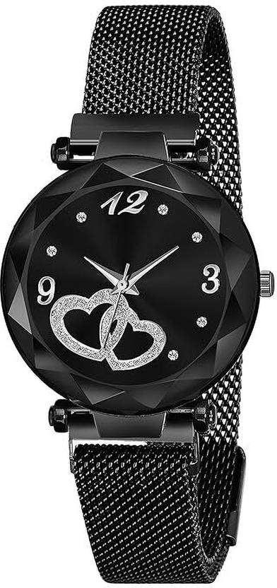 Anaiza W 2 HEART-BLACK Analog Watch - For Women