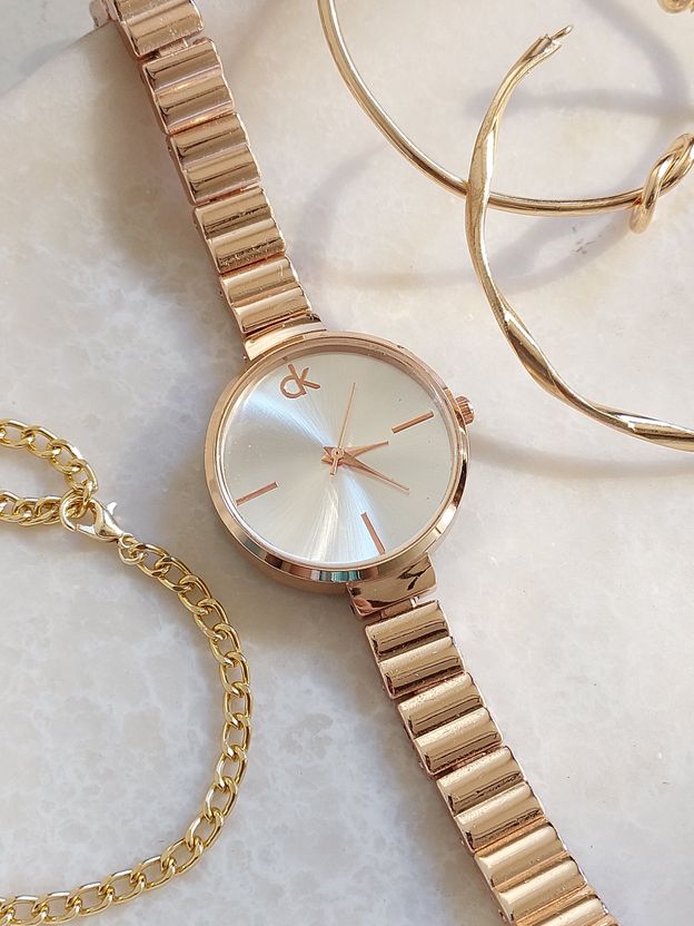 OCTAGON Gold Band Round White Dial Women's Watch - Image 7