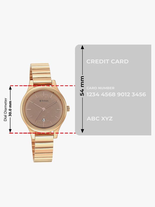 Titan Karishma Beige Dial Rose Gold Watch - Image 6