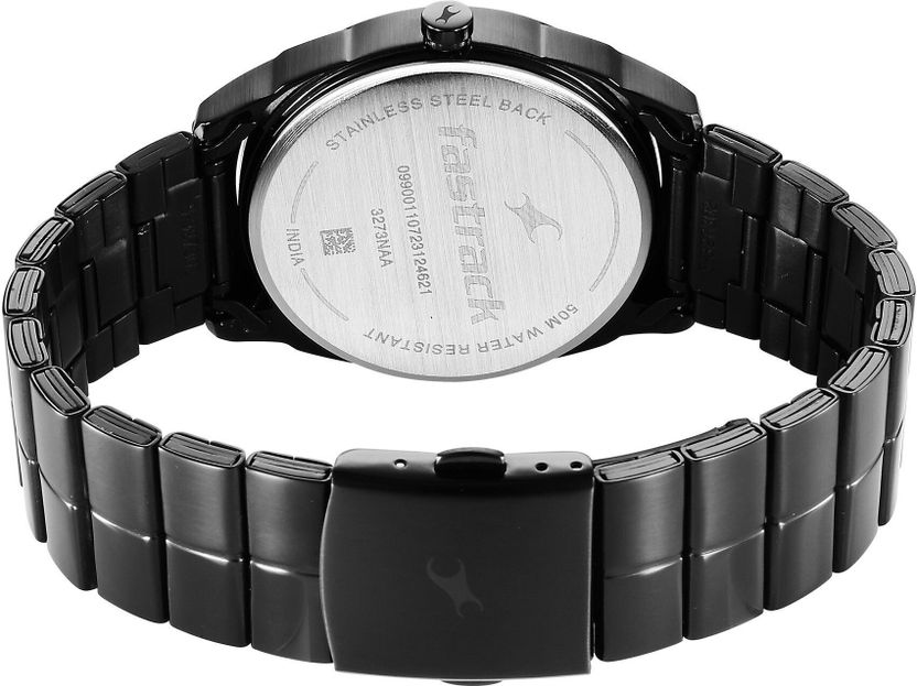 Fastrack Metallica Black Dial Black Stainless Steel Strap Analog ...more - Image 8