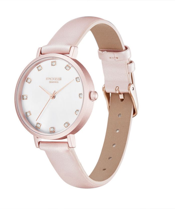 SONATA Poze White Dial Rose Gold Strap Watch - Image 6