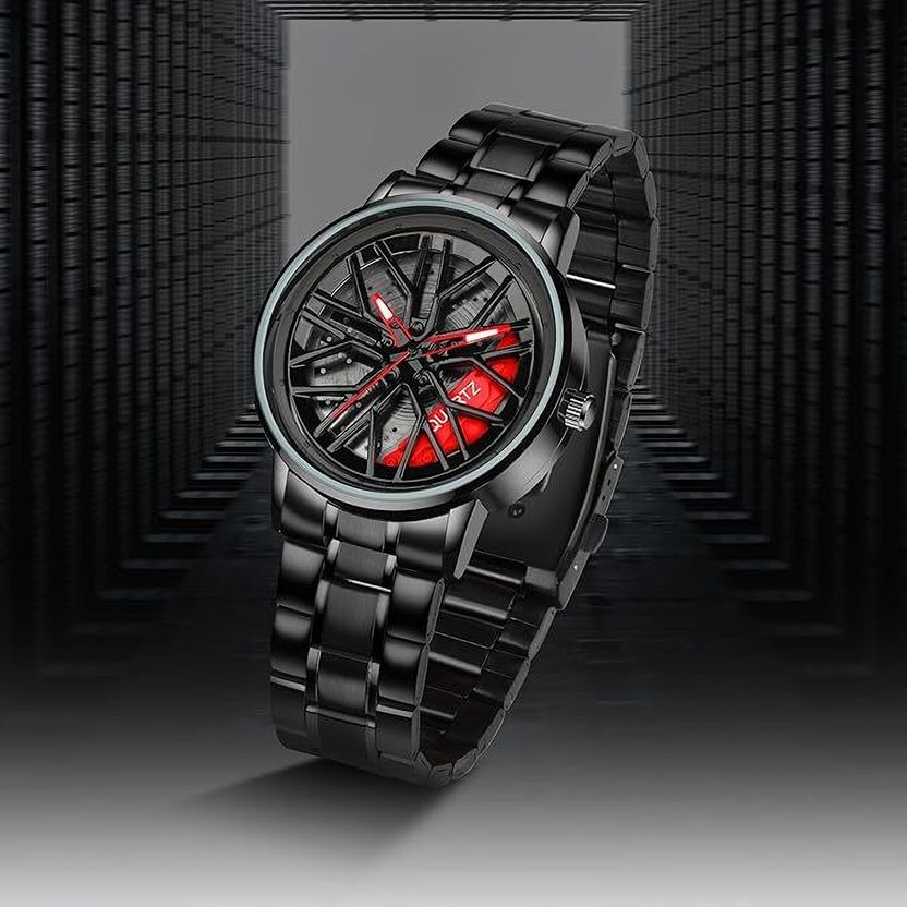 NIXEA NXX-1004 Men's Sporty Car Wheel Rim Dial Analog Watch - Image 4
