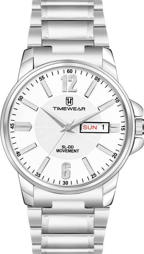 TIMEWEAR White Dial Stainless Steel Watch - Image 3