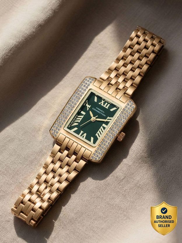 French Connection Green Round Quartz Analog Watch - Image 8