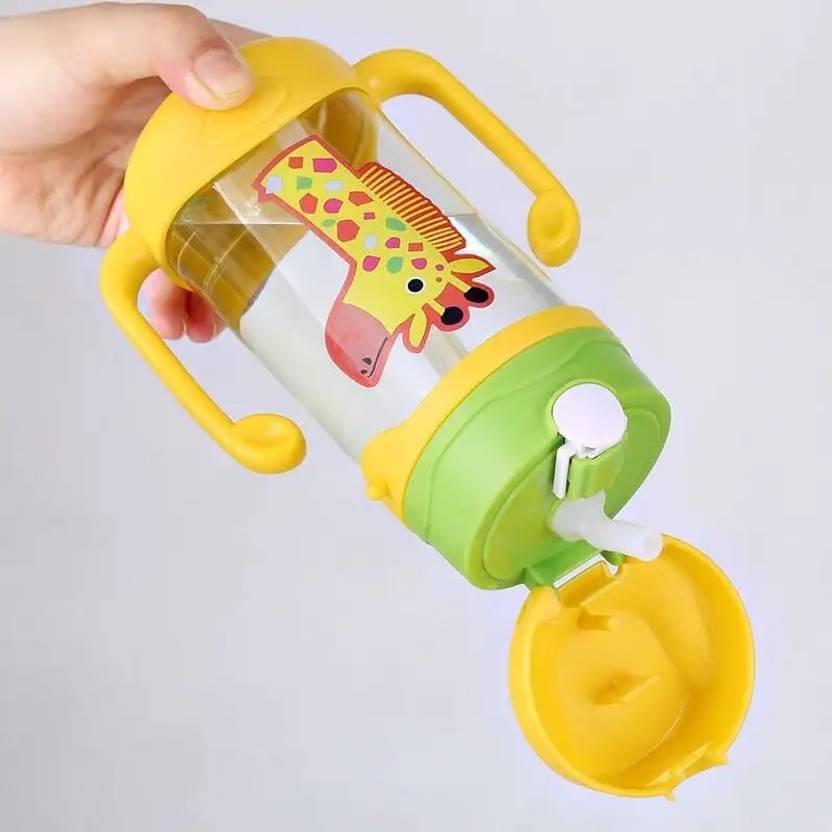 ApexUni Water Bottle Animal Tumbler with Straw for Kids with Handle 300 ml
