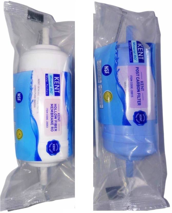 KENT RO Filter Set 4" UF Filter Hollow Membrane Post Carbon Filter