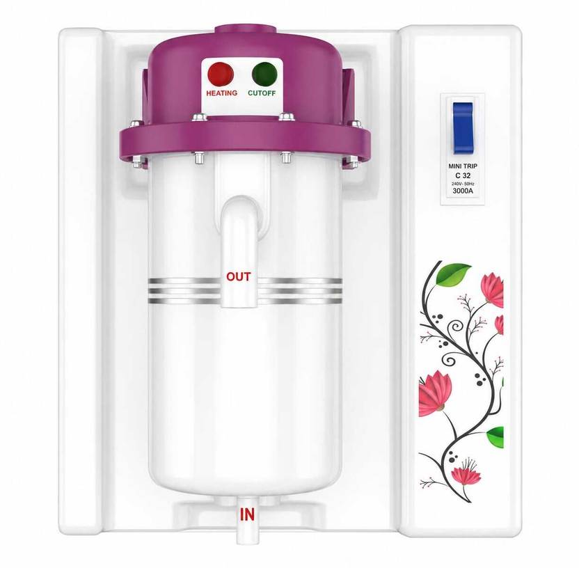 Adwhizz Instant Water Geyser 1L | Portable Instant Water Heater for Bathroom WITH MCB 1 L Instant Water Geyser
