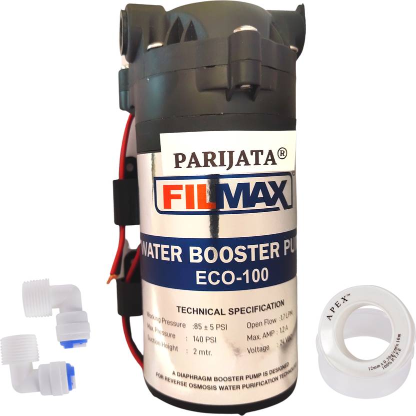 Parijata Eco 100 GPD booster pump for RO Water purifier, RO motor DC