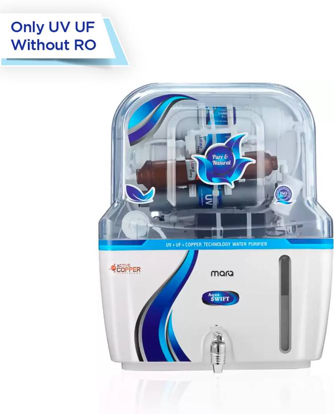 MarQ by Flipkart Innopure UV without RO 12 L UV + UF + Minerals + Copper Water Purifier MarQ