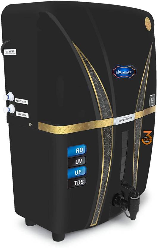 AquaDart Copper RO Water Purifier Fully Automatic + TDS Controler With Goodness Of Copper 12 L RO + UV + UF + Copper + TDS Control Water Purifier