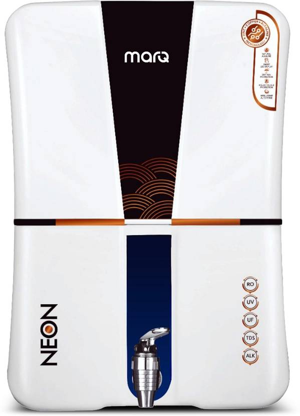 MarQ by Flipkart Aqua Neon White 12 L RO + UV + UF + TDS + ALK + Copper Water Purifier with