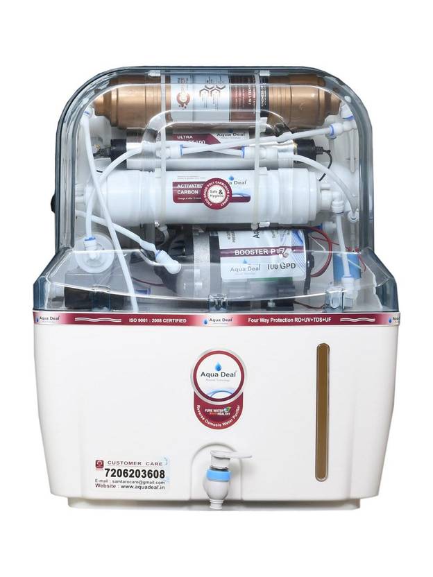 aquadeal MIRACLE ACTIVE COPPER Mineral RO+UV+UF+TDS 15 L RO + UV + UF + TDS Control Water Purifier