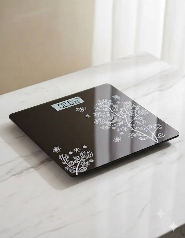 buyease Digital Weighing Scale with LED Display Tempered Glass for Home Gym office. Weighing Scale