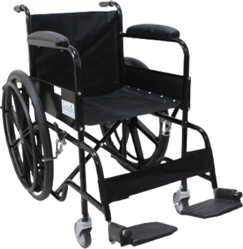Fidelis Healthcare Folding Mag wheel chair with dual break and Dark