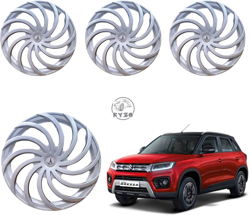 KYZO CAR WHEEL CAP/WHEEL COVER SNAKE DESIGN "SILVER" 16 INCHI BREZZA