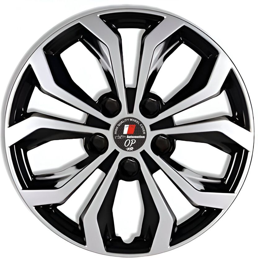 Origin Paradise Silver Black Wheel Cover for Cars - Image 1