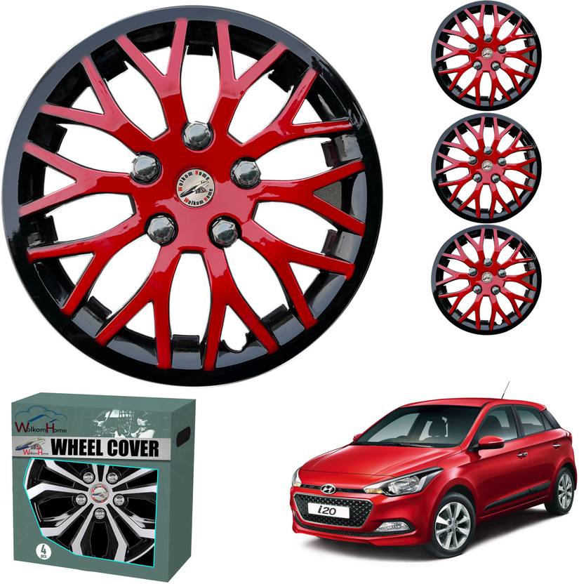 WolkomHome Car accessories Wheel cap, Hub Cap Phonix Black Red 14 Inch