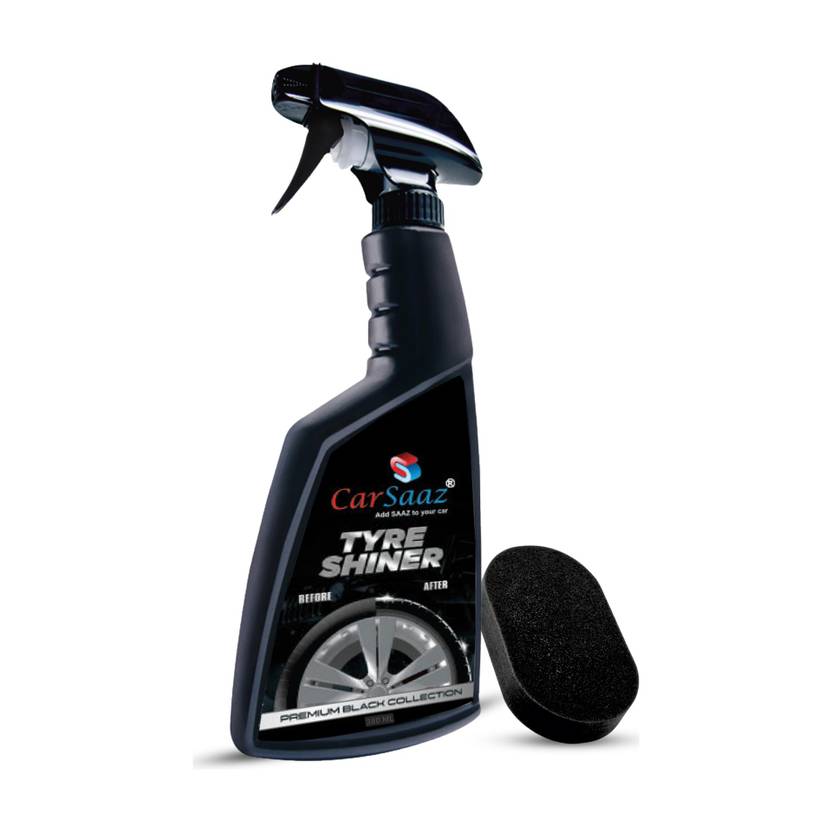 Carsaaz Tyre Shiner with Applicator pad, Tyre Restorer 380 ml Wheel Tire Cleaner