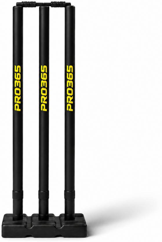 PRO365 Cricket Stumps with Stand – Full Size Plastic Wicket Set for Tennis Ball