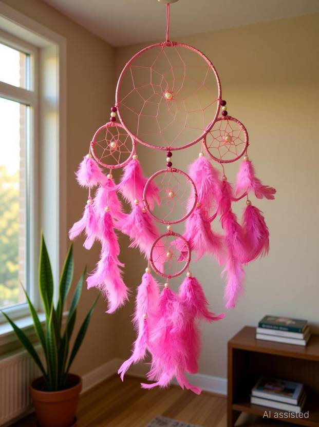 GW Creations Wall Hanging Circus Dream Catcher Feather Dream Catcher