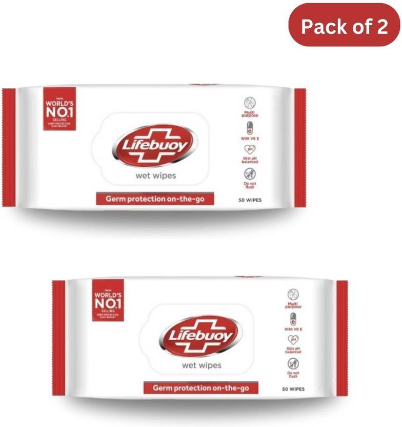 LIFEBUOY Antibacterial Wet Wipes 50 pcs Price in India Buy LIFEBUOY