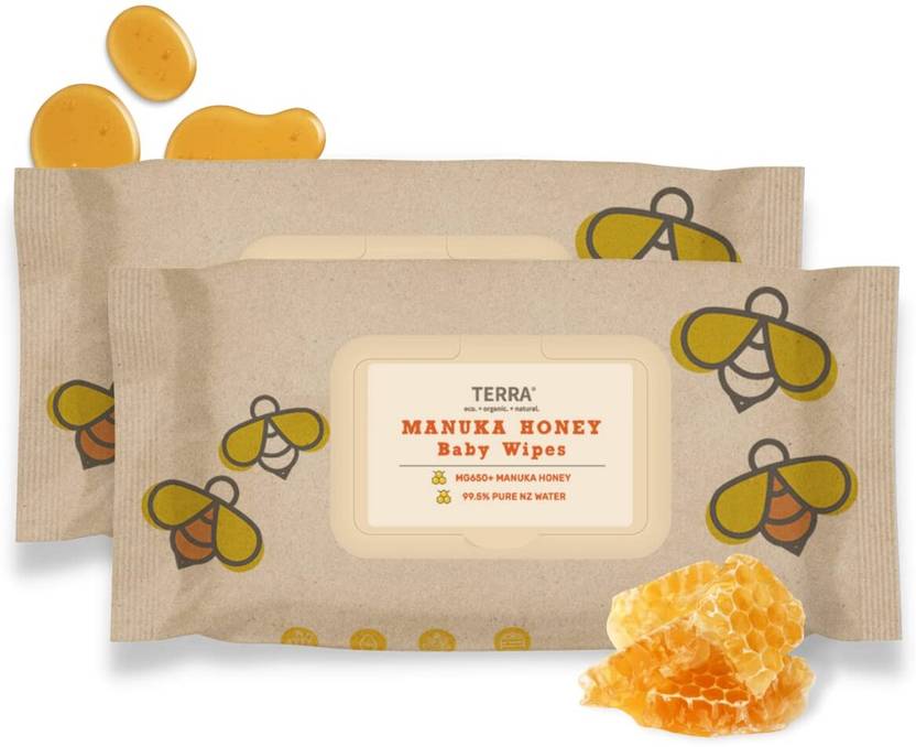 TERRA Manuka Honey Baby Wipes, India's First 100 Biodegradable Wet