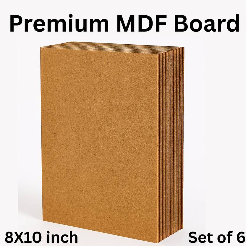 MDF Premium Pack of 6 Rectangle Boards - Perfect Canvas for Your Creative Vision! Ash Japanese Wood Veneer