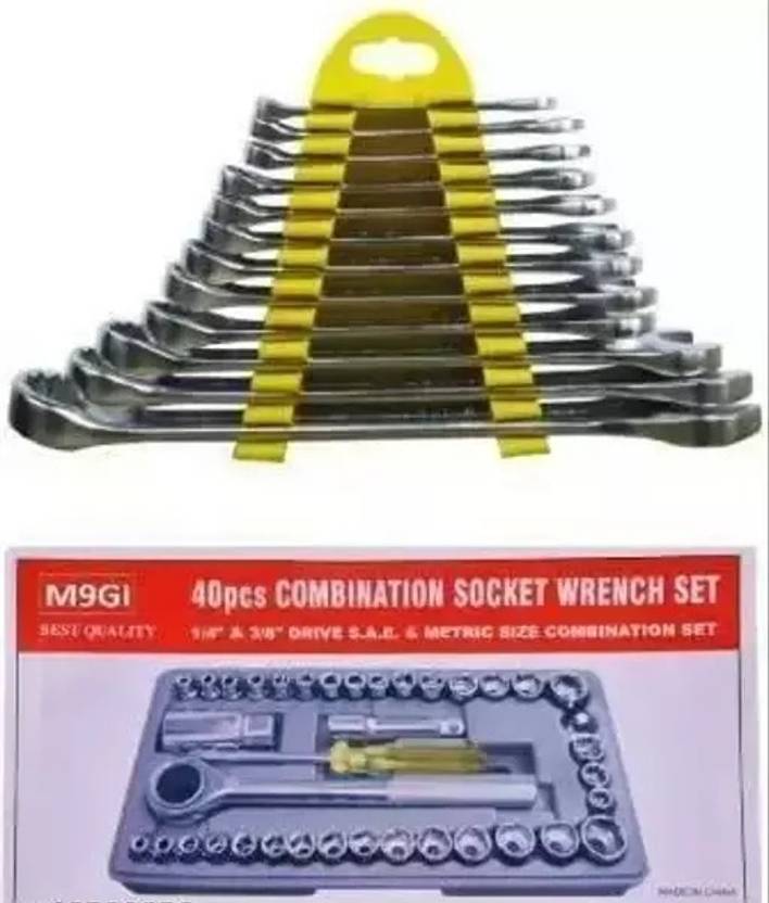 VNIK Combo 40pcs. socket set with 12pcs. Wrench set combo Combination
