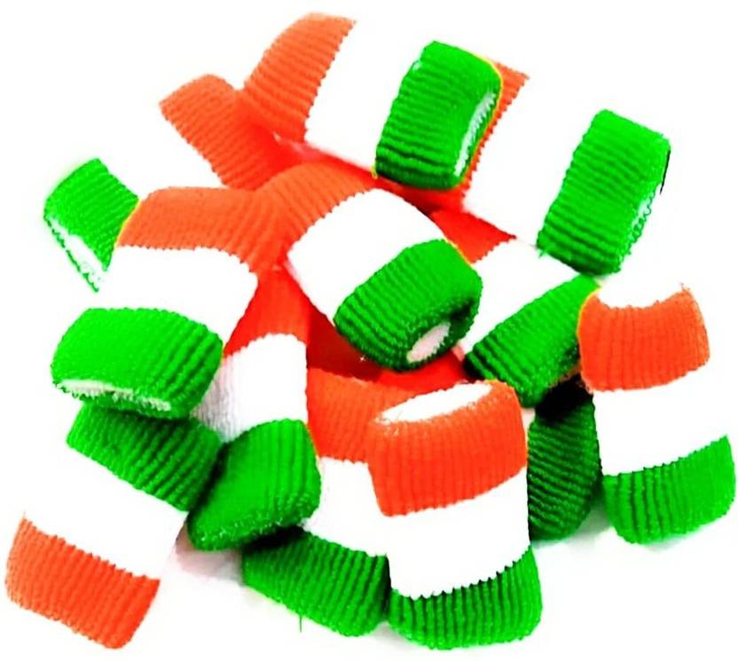 SOI Tiranga Indian Flag Tri-Colour Stretch Wristband Kids, Adults Men & Women Wrist Band