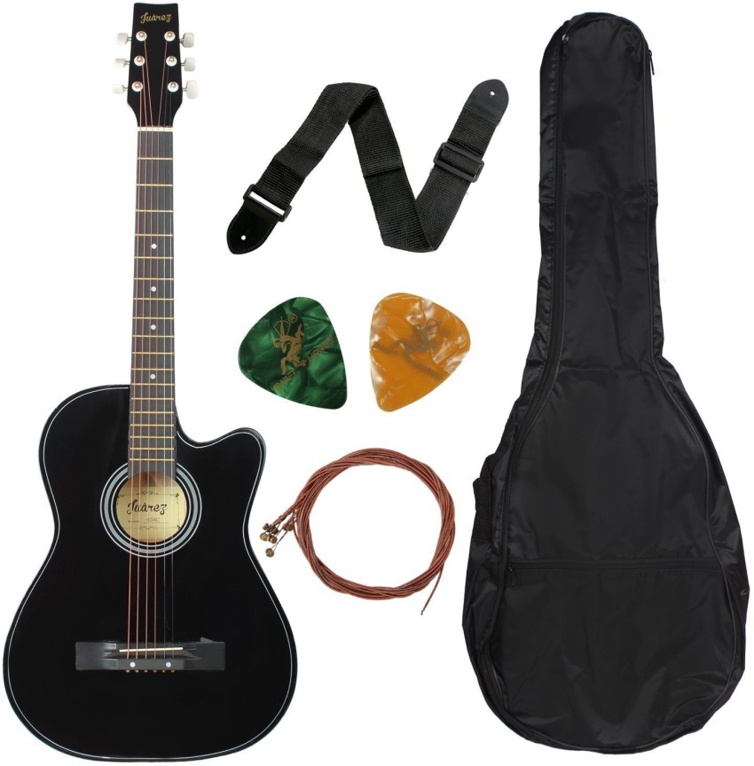 Juarez 038C Acoustic Guitar Linden Wood Ebony Ebony Right Hand