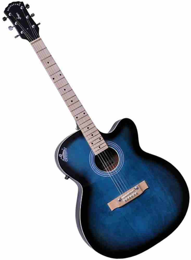 blue acoustic guitar