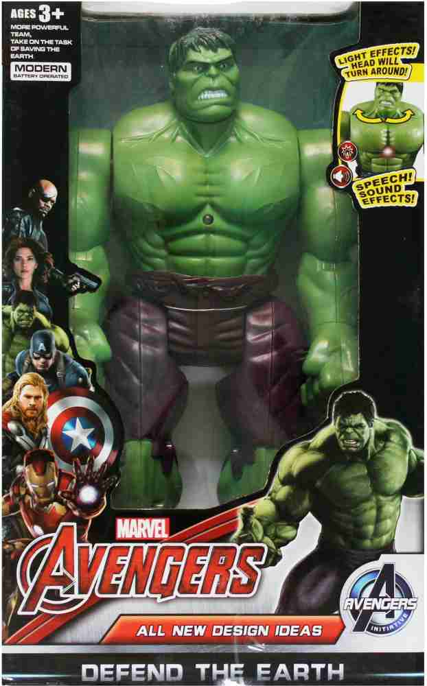 9 Perfect Avenger Hulk Man Walking, Moving Head, Sound & Light - Avenger Hulk  Man Walking, Moving Head, Sound & Light . Buy Hulk toys in India. shop for  9 Perfect products
