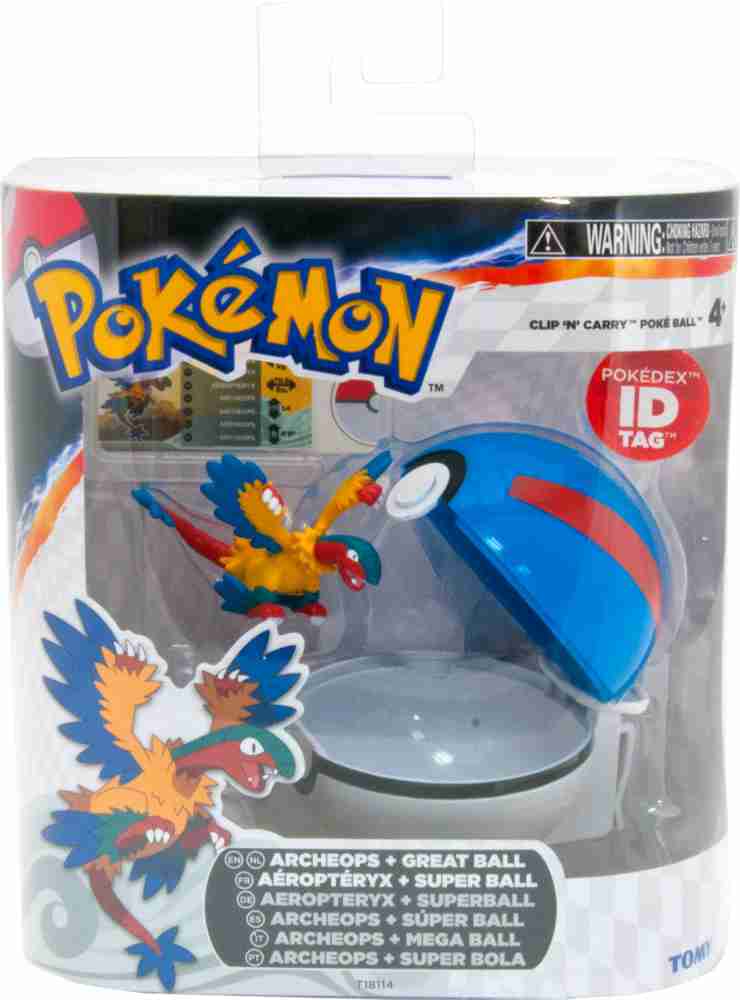 POKEMON Clip n Carry Poke Ball Archeops and Great Ball Clip n