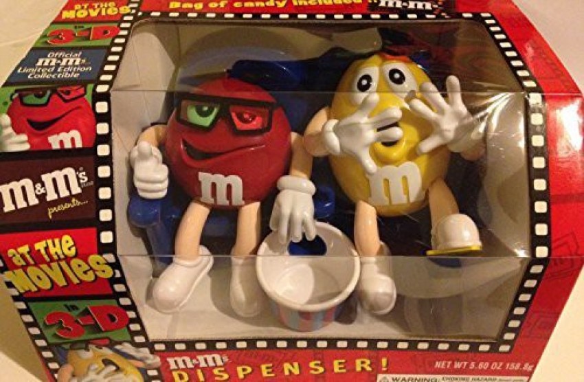 M&M At The Movies limited edition In 3-D Candy Dispenser.