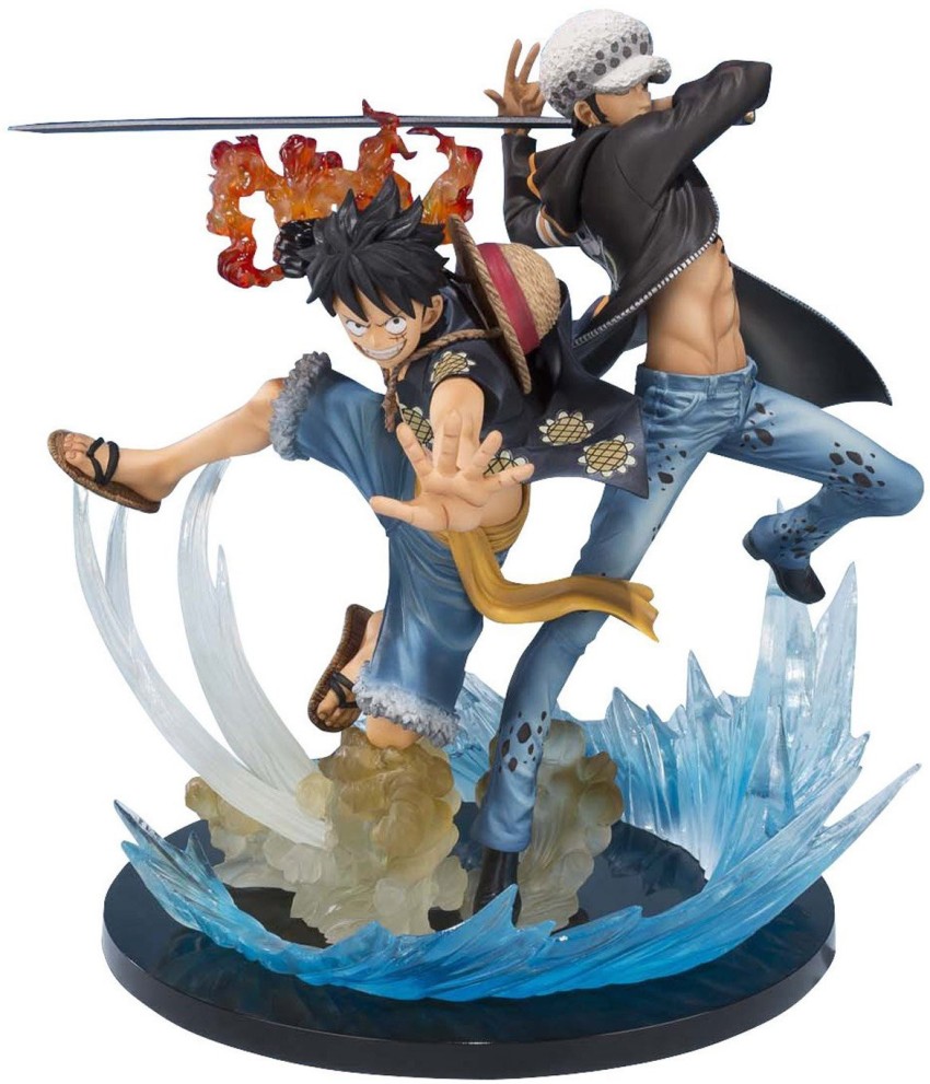 TOP ! Statue Collection Figurines ONE PIECE LUFFY + TRAFALGAR LAW + EUSTASS  KID