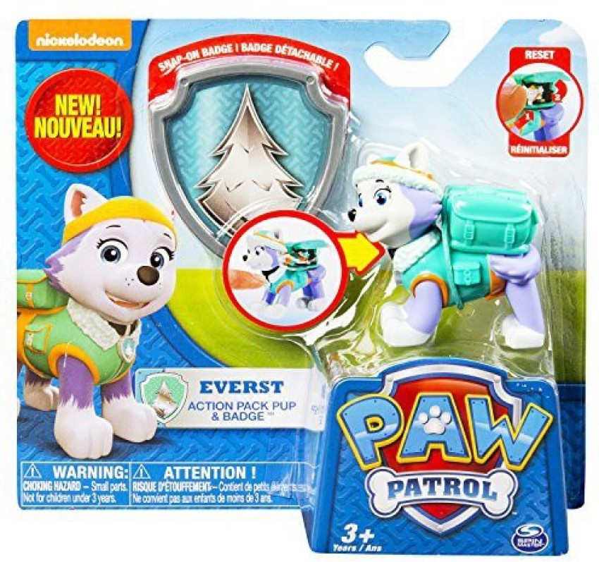 PAW PATROL Action Pack Pup & Badge, Everest - Action Pack Pup