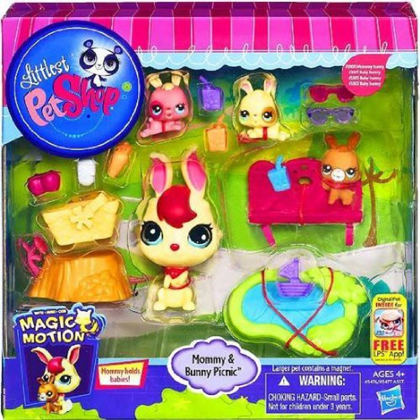 Littlest Pet Shop Magic Motion Mommy Bunny Picnic Playset