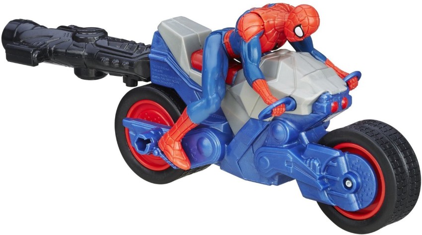 Figurine Spiderman Blast 'n Go : Spider-Man avec moto