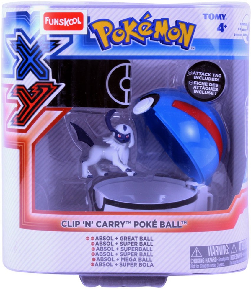 FUNSKOOL Pokemon Clip n Carry Poke Ball Absol Pokemon Clip n