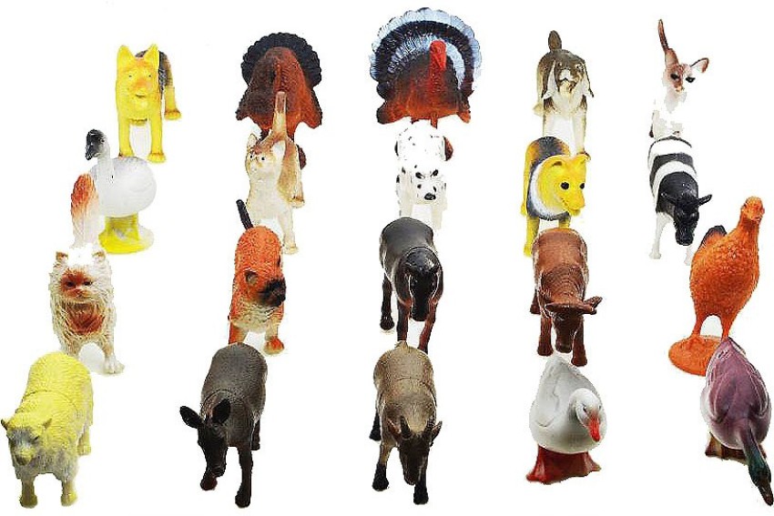 Toyify Pack Of 10 Animals Figures Toys, Realistic Small Size