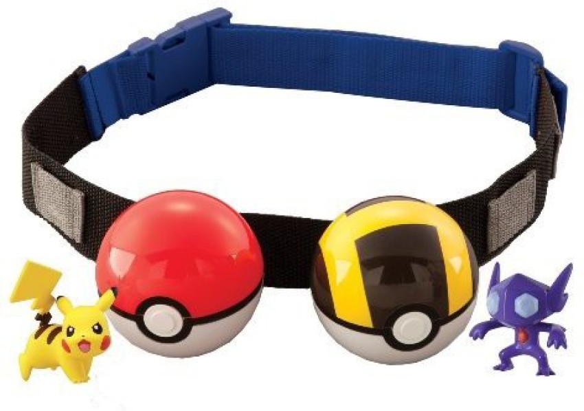 Tomy Pokemon Clip N Carry Poke Ball 2 inch Action Figure with Belt - Pikachu