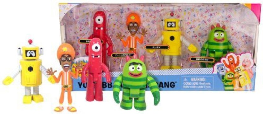 Yo Gabba Gabba Dancey Dance Brobee and Plex Toys, Surprise Foofa &  Character Bandz Braceletes! 