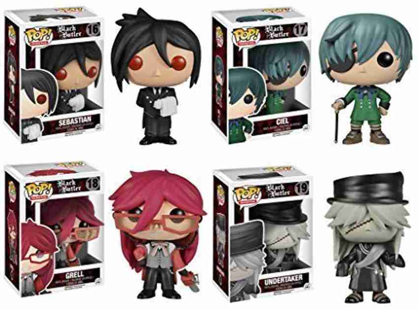 Funko Pop Black Butler Vinyl Figure Set Of 4 Sebastian Ciel Grell Undertaker Pop Black Butler Vinyl Figure Set Of 4 Sebastian Ciel Grell